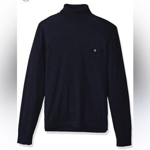 Todd Snyder Premium Cashmere Pocket Turtleneck in Navy Blue size XL